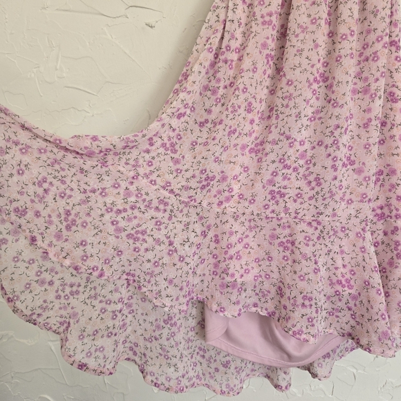 Altar'd State Floral Smocked Open Back Romantic Pink Dress, M - Picture 8 of 8